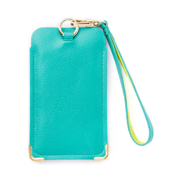 【iPhone6s/6 ケース】Premium Leather Dotzz Pouch Strap (Blue/Green)サブ画像