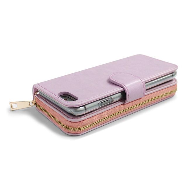 【iPhone6s/6 ケース】Zipper お財布付きダイアリーケース (ピンク)サブ画像