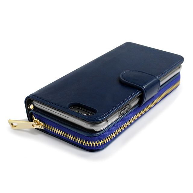 【iPhone6s/6 ケース】Zipper お財布付きダイアリーケース (ネイビー)サブ画像