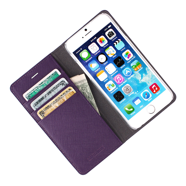 【iPhone6s/6 ケース】Saffiano Flip Case (パープル)goods_nameサブ画像