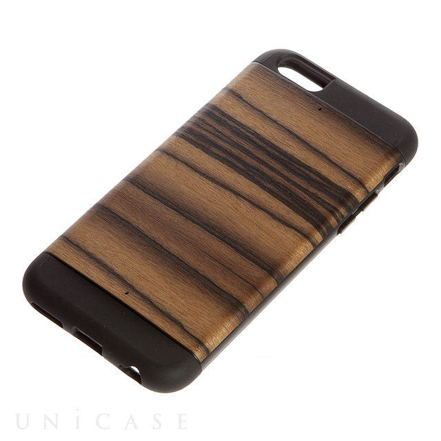 【iPhone6s/6 ケース】天然木ケース プロテクションタイプ Ebony ブラックフレーム