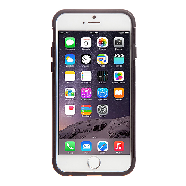【iPhone6s/6 ケース】天然木ケース プロテクションタイプ Cappucino ブラックフレームサブ画像