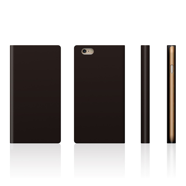 【iPhone6s/6 ケース】D5 Calf Skin Leather Diary (ダークブラウン)サブ画像