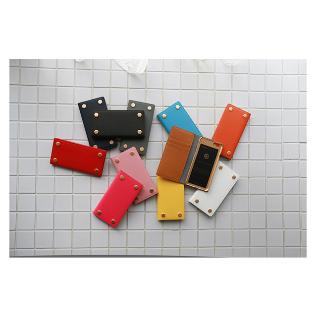 【iPhone6s/6 ケース】D5 Saffiano Calf Skin Leather Diary (イエロー)サブ画像