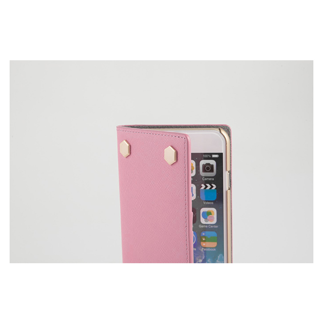 【iPhone6s/6 ケース】D5 Saffiano Calf Skin Leather Diary (レッド)サブ画像