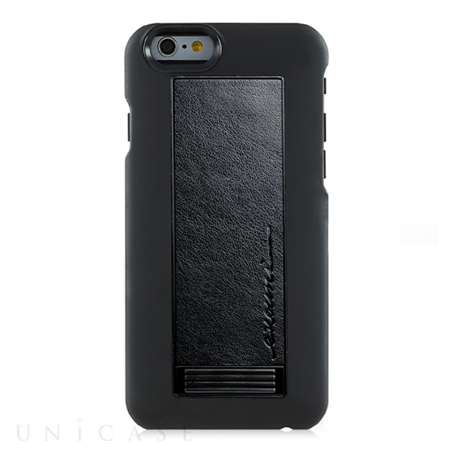 【iPhone6s/6 ケース】Leather Arc Stand Case S56 ブラック