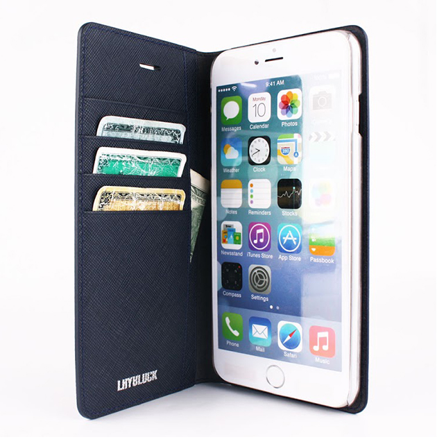 【iPhone6s Plus/6 Plus ケース】Saffiano Flip Case (クラシックネイビー)goods_nameサブ画像