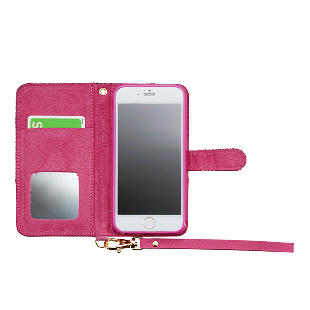 【iPhone6s/6 ケース】Girls i ツイードダイヤリーカバー ピンクサブ画像