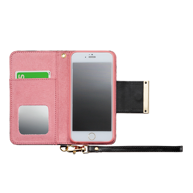 【iPhone6s/6 ケース】Girls i バイカラーダイヤリーカバー ピンク×ブラックサブ画像