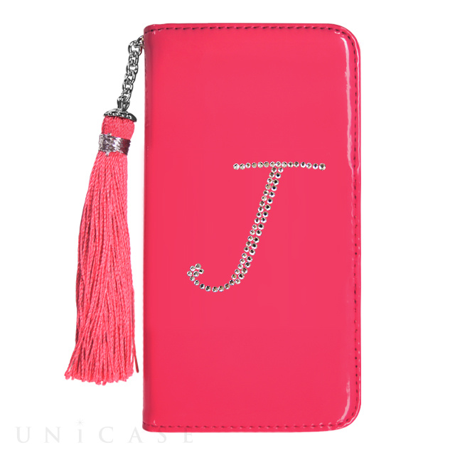 【iPhone6s/6 ケース】イニシャルウォレットケース ”J” ピンク for iPhone6s/6