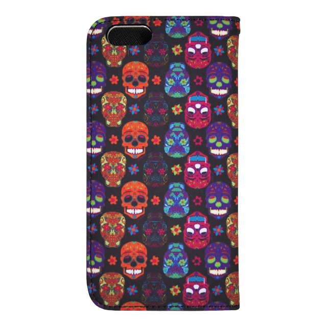 【iPhone6s/6 ケース】YAKPAK ウォレットケース for iPhone6s/6 (Hippie Skulls Black)サブ画像