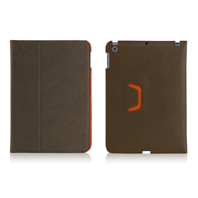 【iPad(9.7inch)(第5世代/第6世代)/Air2/iPad Air(第1世代) ケース】LeatherLook Classic with Front cover (パウダーブロンズ/バレンシアオレンジ)goods_nameサブ画像