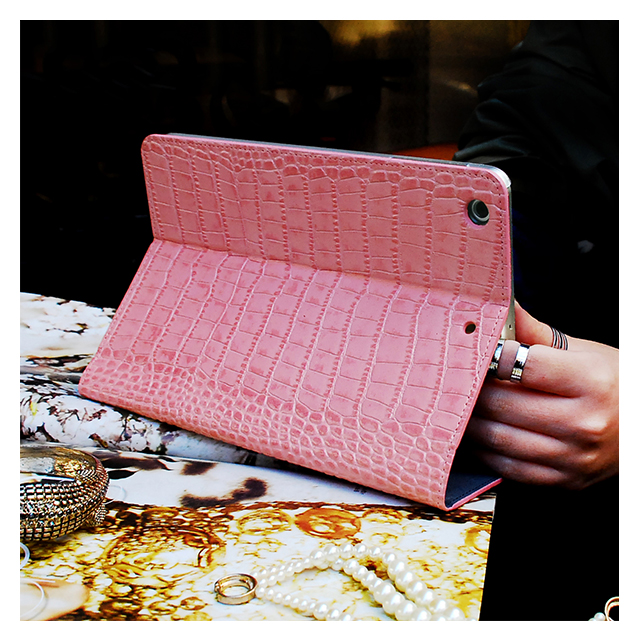 【iPad mini3/2/1 ケース】Vivid Croco Diary (ピンク)goods_nameサブ画像