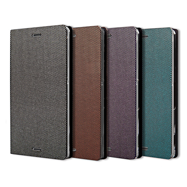 【XPERIA Z3 ケース】Metal Square Cover Diary (パープル)goods_nameサブ画像