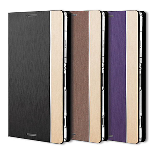 【XPERIA Z3 ケース】Metal Line Diary (パープル)goods_nameサブ画像