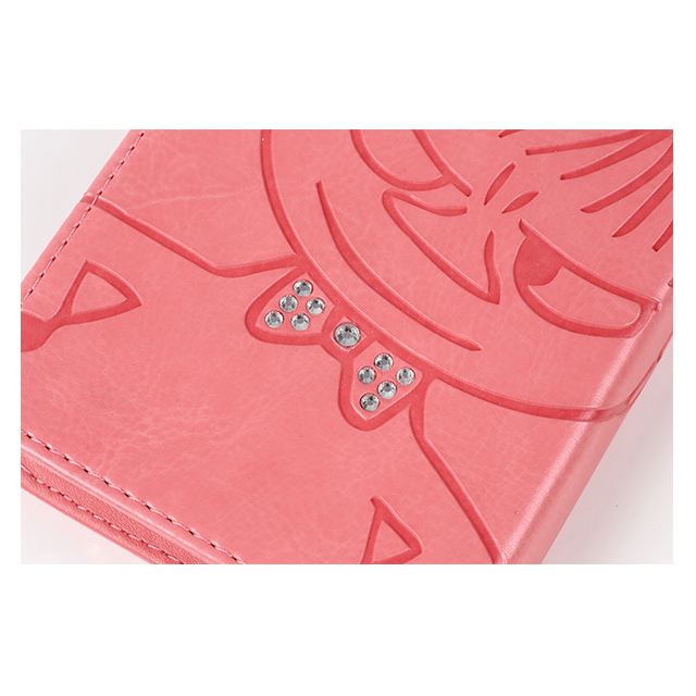 【マルチ スマホケース】全機種対応石付きエンボスブックケース (リトルミィケース/ピンク)サブ画像