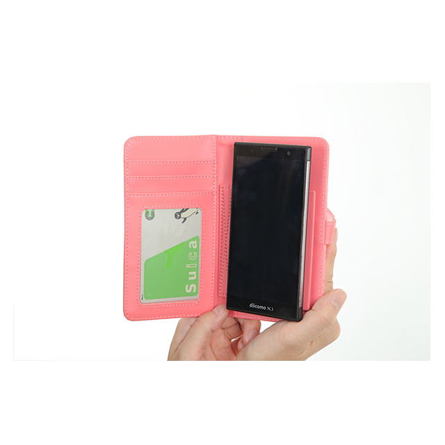 【マルチ スマホケース】全機種対応石付きエンボスブックケース (リトルミィケース/ピンク)サブ画像