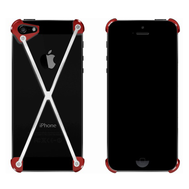 【iPhoneSE(第1世代)/5s/5 ケース】RADIUS case (Red＆Polished X)サブ画像