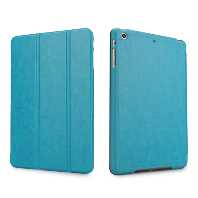 【iPad mini3/2/1 ケース】LeatherLook SHELL with Front cover for iPad mini パウダーブルーサブ画像