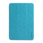 【iPad mini3/2/1 ケース】LeatherLook SHELL with Front cover for iPad mini パウダーブルー