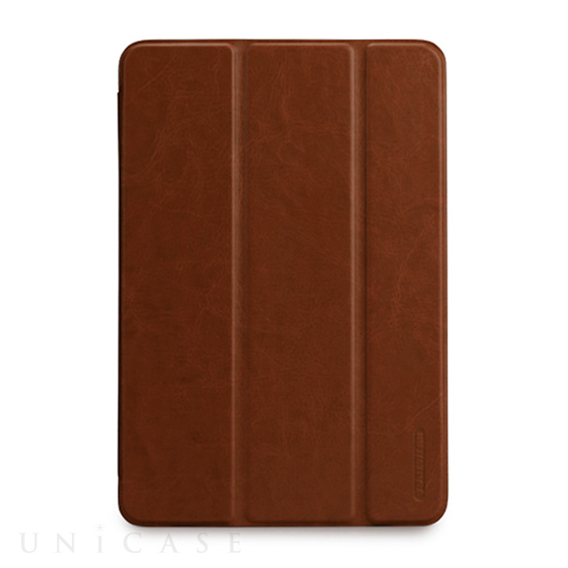 【iPad mini3/2/1 ケース】LeatherLook SHELL with Front cover for iPad mini チョコレートブラウン