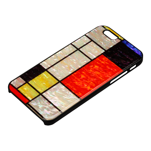 【iPhone6s/6 ケース】天然貝ケース (Mondrian/ブラックフレーム)goods_nameサブ画像