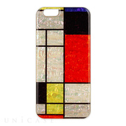 【iPhone6s/6 ケース】天然貝ケース (Mondrian/ホワイトフレーム)