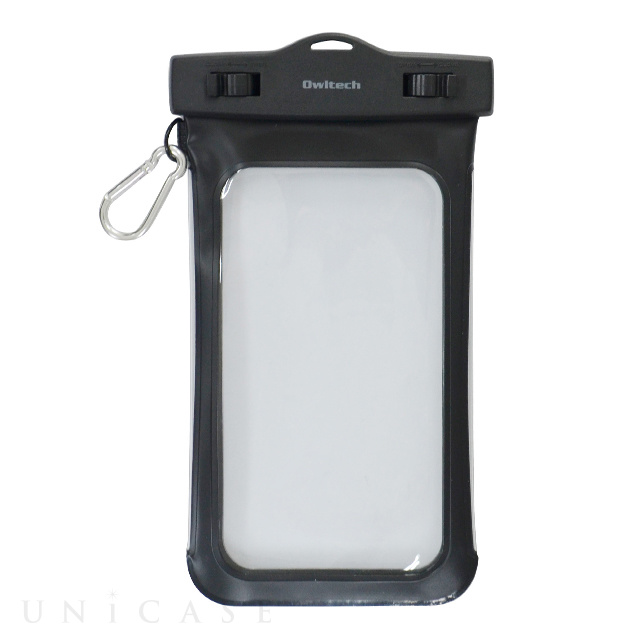 スマホポーチ Waterproof Iphone Smartphone Case カラビナ付 ブラック 画像一覧 Unicase
