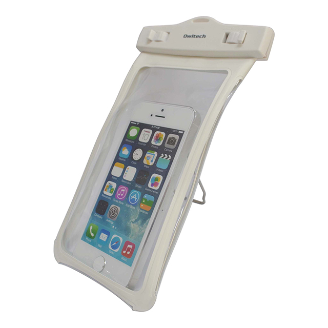【スマホポーチ】Waterproof iPhone/SmartPhone Case(クリップ＆スタンド付) (ホワイト)サブ画像
