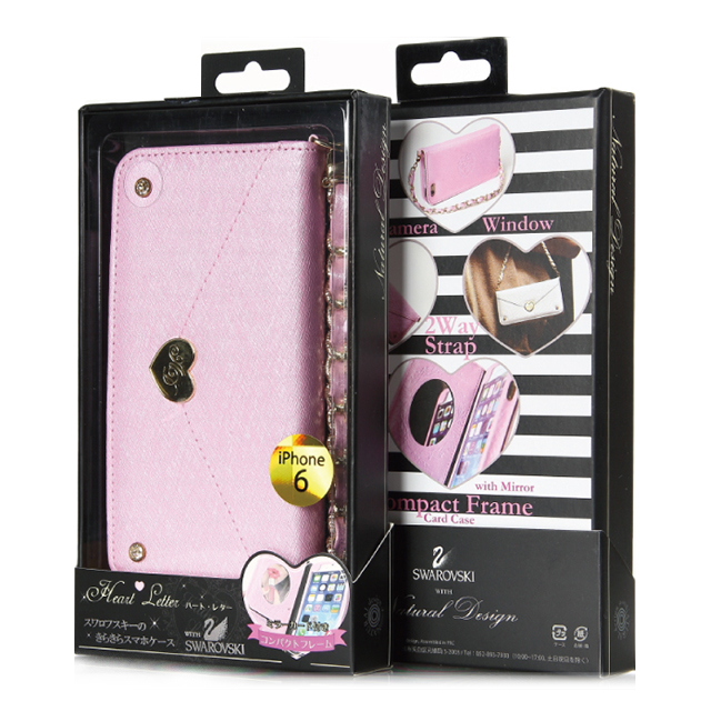 【iPhone6s/6 ケース】Heart Letter Pastel Pink/Goldサブ画像