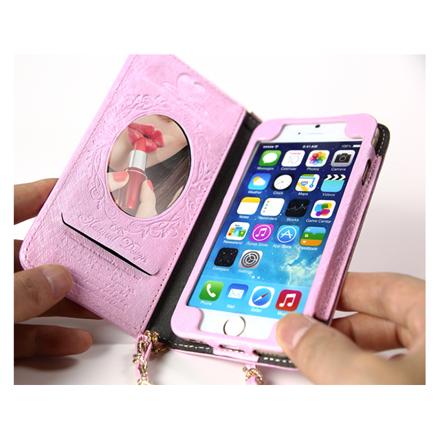 【iPhone6s Plus/6 Plus ケース】Heart Letter Sakura Pink/Goldサブ画像
