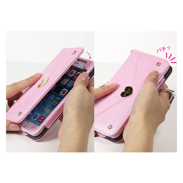 【iPhone6s Plus/6 Plus ケース】Heart Letter Sakura Pink/Pearlサブ画像