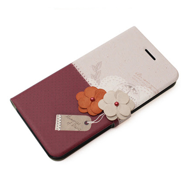 【iPhone6s Plus/6 Plus ケース】Memories of Paris Diary (ワインレッド)goods_nameサブ画像