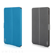 【iPad Air2 ケース】Dual Face Flip Case SYKES BASIC Space Grey/Ocean Blue