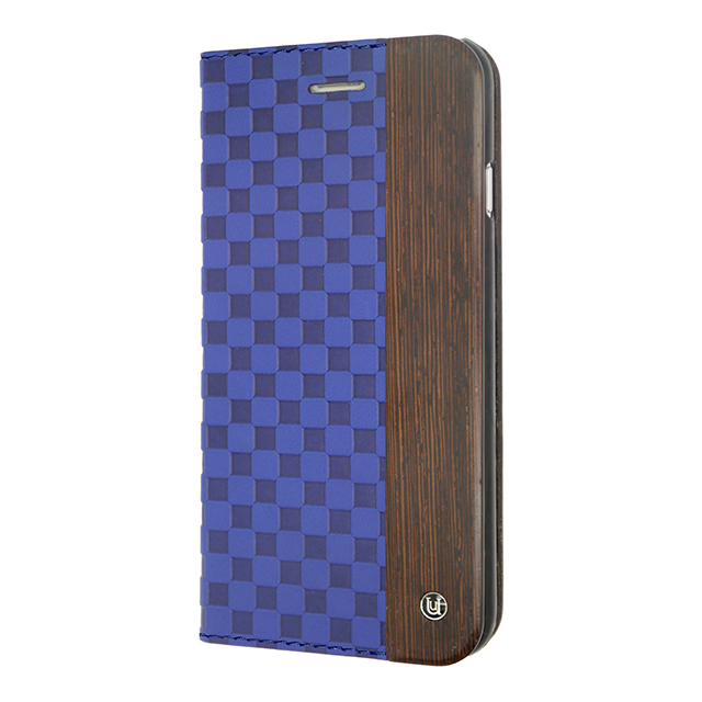 【iPhone6s/6 ケース】Wooden Case with Checker Emboss Bluegoods_nameサブ画像