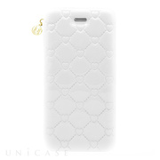 【iPhone6s/6 ケース】Heart design Patent leather White