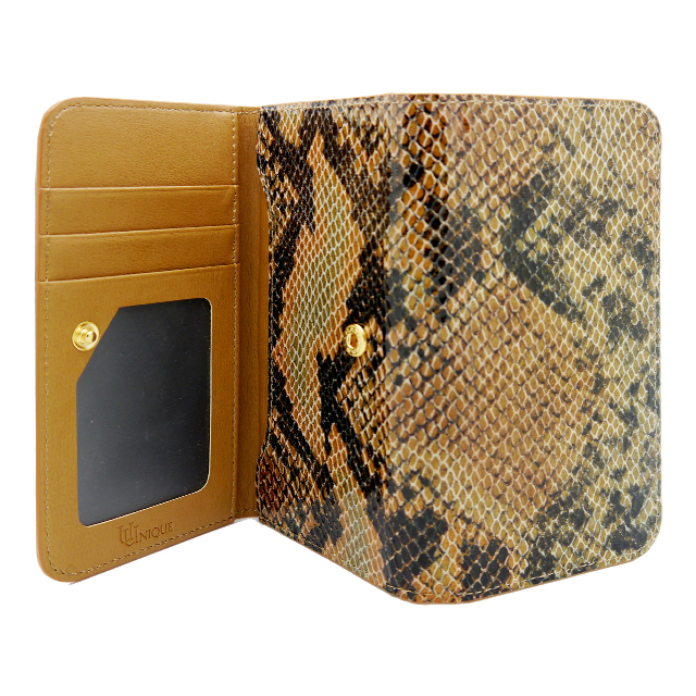 【iPhone6s/6 ケース】Luxe Exotic Female Wallet Snake (Tan)サブ画像