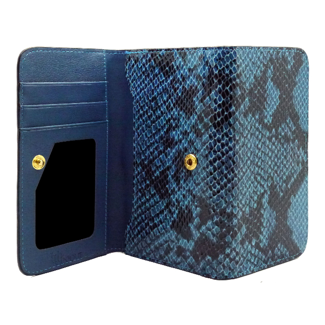 【iPhone6s/6 ケース】Luxe Exotic Female Wallet Snake (Blue)サブ画像