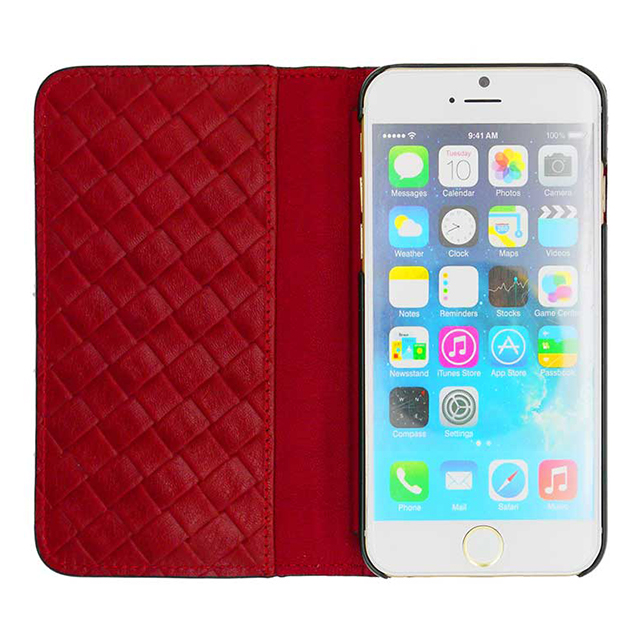 【iPhone6s/6 ケース】Luxe Exotic Folio Wallet Male Redサブ画像
