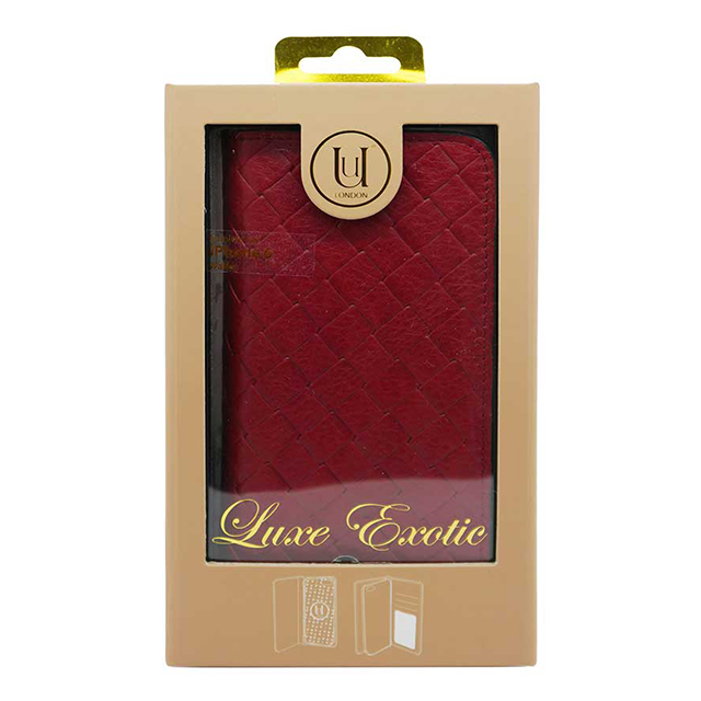 【iPhone6s/6 ケース】Luxe Exotic Folio Wallet Male Redサブ画像
