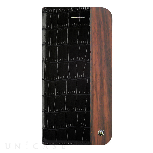 【iPhone6s Plus/6 Plus ケース】Wooden Case with Maxi Croc Brown