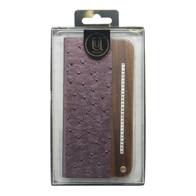 【iPhone6s Plus/6 Plus ケース】Wooden Case with Ostrich design Purpleサブ画像