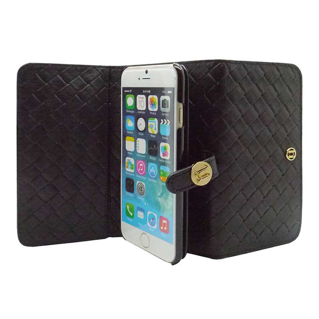 【iPhone6s Plus/6 Plus ケース】Luxe Exotic Female Wallet Weave (Black)サブ画像