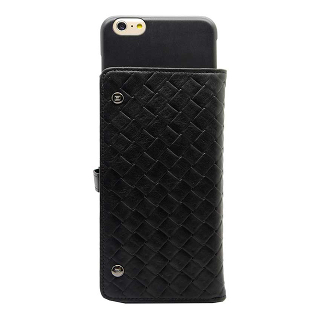 【iPhone6s Plus/6 Plus ケース】Luxe Exotic Slider Leather Wallet (Weave Black)goods_nameサブ画像