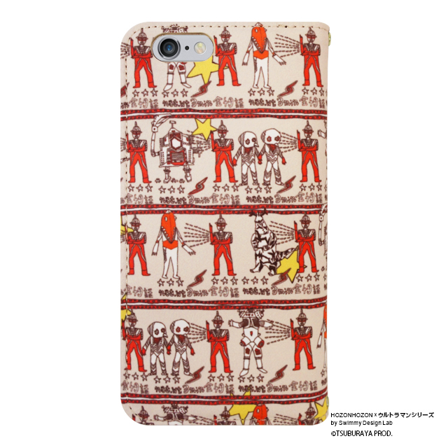 【iPhone6s/6 ケース】ウルトラセブン HOZONHOZON ウォレットケース for iPhone6s/6 大集合(ベージュ)goods_nameサブ画像