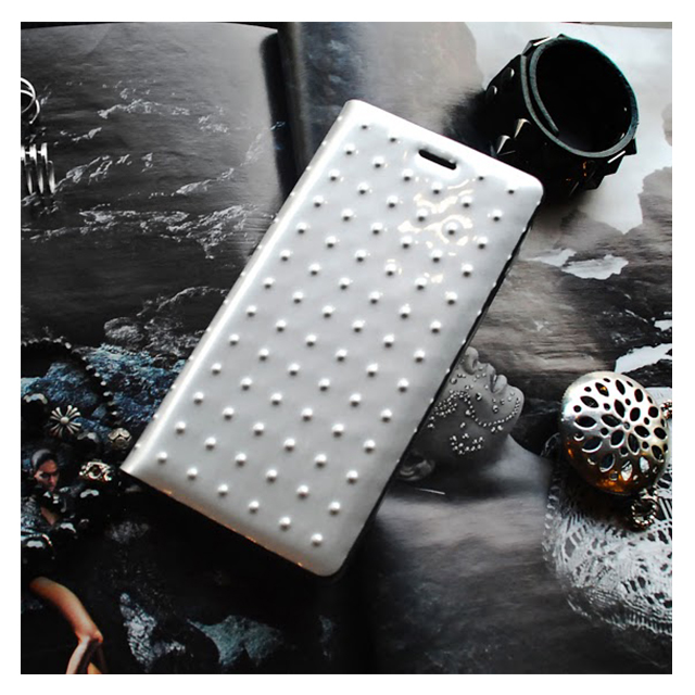 【iPhone6s Plus/6 Plus ケース】Glossy Dot Diary (シルバー)サブ画像