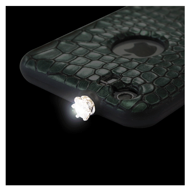 【iPhone6 ケース】TWINKLE-i6 NATURAL LEATHER CROCO SKIN (ゴールドブラック)サブ画像