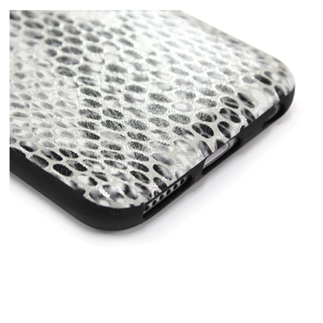 【iPhone6 Plus ケース】TWINKLE-i6+ NATURAL LEATHER SNAKE SKIN (シルバー)サブ画像