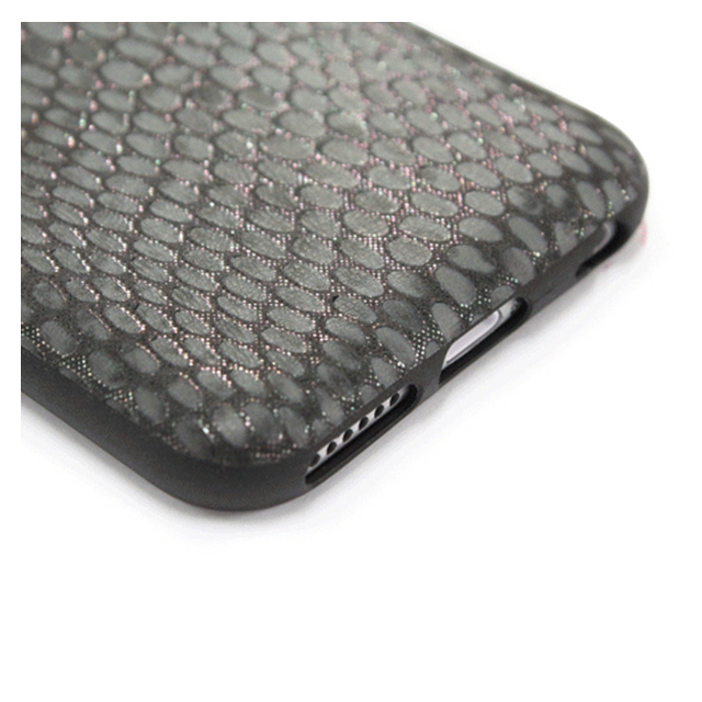 【iPhone6 Plus ケース】TWINKLE-i6+ NATURAL LEATHER SNAKE SKIN (スペースグレー)サブ画像