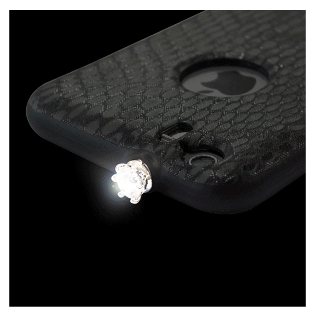 【iPhone6 Plus ケース】TWINKLE-i6+ NATURAL LEATHER SNAKE SKIN (スペースグレー)サブ画像